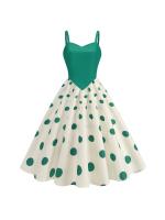 Verano liguero fresco ropa de mujer retro Vestido de péndulo estampado europeo y americano. - details 1