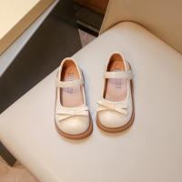 Zapatos De Cuero Para Niñas Beige Con Cordón Y Bajo Suave Antideslizante Para Primavera Otoño Zapatos Solos Para Bebés Y Niños De 2 a 18 Años - details 12