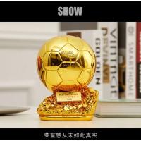 Trofeo de Bola Dorada Modelo de Atleta de Fútbol Electroplateado Copa de Fútbol de Resina para Coleccionistas Regalo de Recuerdo Único - details 8
