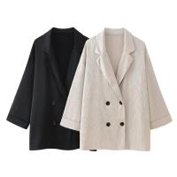 Conjunto de Traje Doble Abotonado para Mujer Primavera-Invierno 2025 Estilo Europeo-Americano - details 11