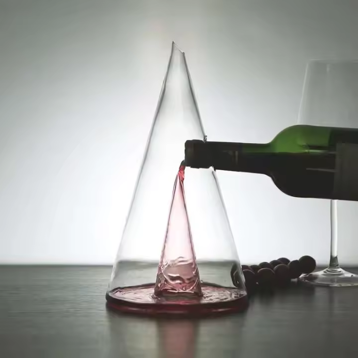 Botella de champán, brandy, vino tinto, cascada piramidal, copa de regalo, 350/750 ml - 1