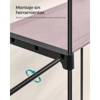 Armario de Tela Portátil Barras para Colgar, Perchero, Plegable, Guardarropa para Dormitorio, Estudio 140 x 43 x 174 cm, Gris RYG02GY - details 40