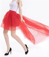 2025 Hi-Lo falda tutú gótica Punk tul suave cintura elástica red de malla alta y baja disfraz de Halloween Cosplay Maxi vestido de mujer - details 6