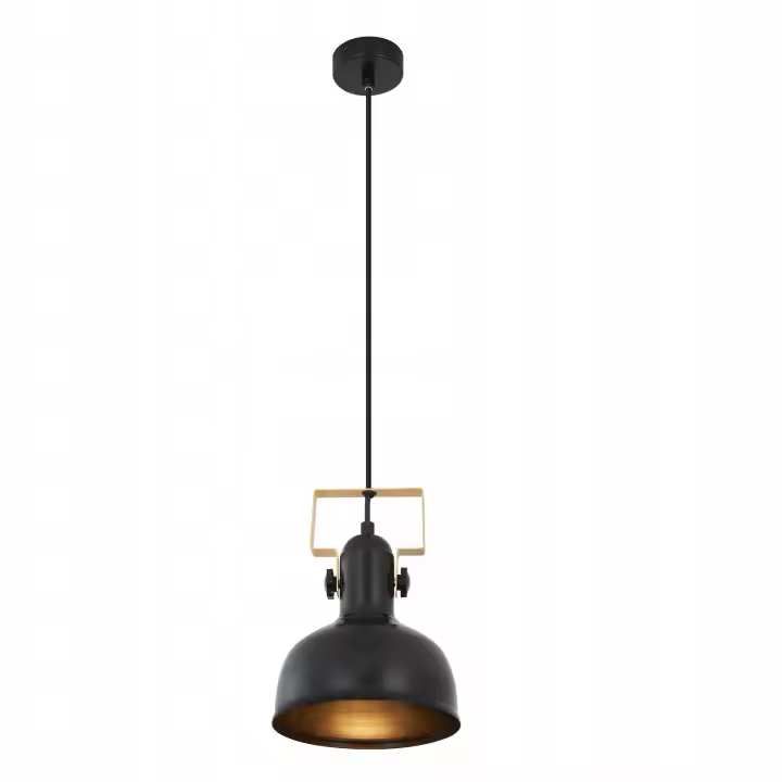 CBJKTX Lámpara Colgante Vintage 1 Llama Negro Retro Industrial E27 Enchufe MAX.40W - 1