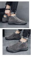 Botas cortas para hombre con aislamiento de felpa, zapatos informales, botas de nieve antideslizantes de suela gruesa, zapatos de algodón para invierno al aire libre, botines para hombre - details 13