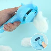 Peine en aerosol para el pelo de mascotas, autolimpiante, colorido, antisalpicaduras, cepillo eléctrico para gatos, botón de liberación, herramienta de aseo - details 11