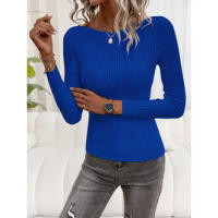 Primavera y otoño nuevo suéter con hombros descubiertos para mujer Top de punto - details 6