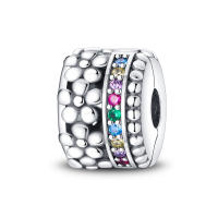 Encantos de Pulsera S925 Plata Esterlina con Esqueleto y Flor para Mujeres Joyería Fina de Cumpleaños Regalo de Diy con Cuentas de Zircono y Piedra Natural - details 28