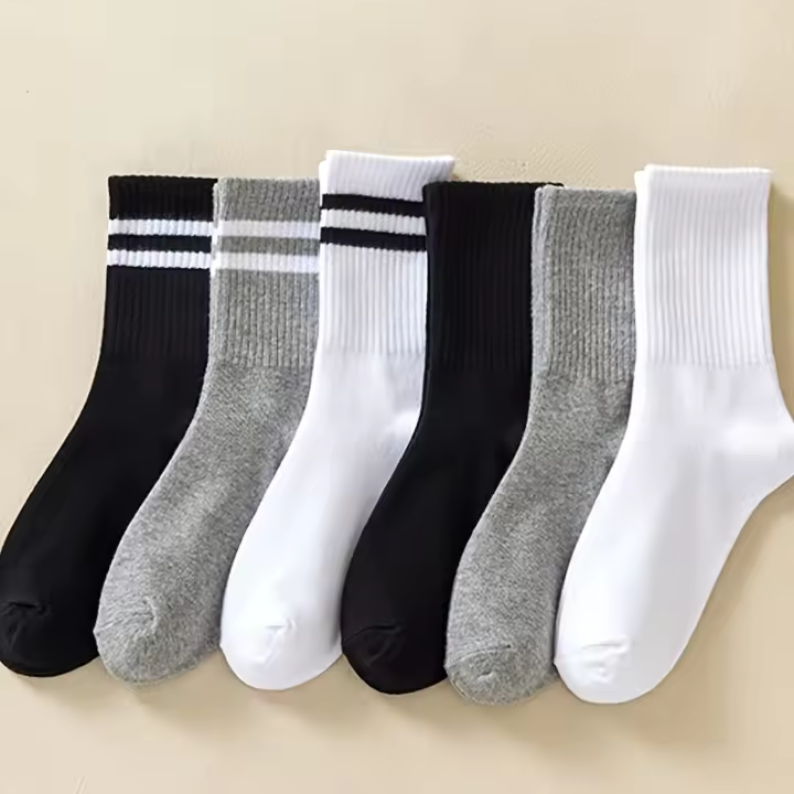 6 pares de calcetines de longitud de cuarto para hombre para otoño/invierno - 1