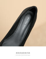Zapatos de novia franceses de tacón bajo y poco profundos de nuevo estilo para mujer - details 5