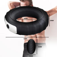 Anillo Vibrador de Silicona para Pene Masajeador de Retardo de Eyaculación Juguetes Sexuales para Hombres con Control Remoto - details 2