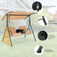 Bolsa Térmica Exterior para 2 Personas Columpio de Jardín con Toldo Ajustable y Cojines Extraíbles - details 5