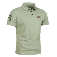 Camisas Polo Para Hombre Coreanas De Color Sólido Casual Manga Corta Cuello En V Moda De Calle 5XL Antideslizante - details 6