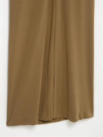 - Diseño plisado sin mangas, color sólido, temperamento elegante, cintura recta, vestido, falda larga, ropa de mujer. - details 5