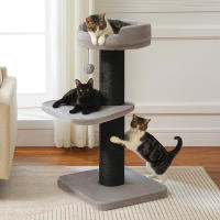 PAWZ Road Poste rascador para gatos grandes, torre de árbol para gatos moderna con poste rascador grueso, perchero superior, cama para gatitos, rascadora para gatos, muebles para gatos, juguetes para gatos - details 2