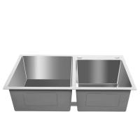 Fregadero de Cocina de Acero Inoxidable de Doble Bol Mejorado, Duradero, Belleza 78cm × 43cm × 21cm - details 10