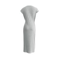 Vestido largo de manga corta con cuello redondo a rayas y cintura elegante con vestidos de encaje utilizados para la fiesta de verano de las mujeres - details 5