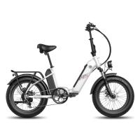 Discos mecánicos, pantalla LCD a color, motor de 860W, batería de 48V 20.8AH, suspensión delantera, alcance de 96-115km, neumático inflable de 20*4.0 pulgadas, blanco - details 1