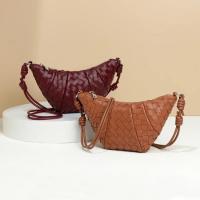 Bolso de Croissant tejido de alta gama hecho a mano para mujer, diseño Original de nicho, cruzado de un solo hombro, cuadrado pequeño, nuevo - details 1