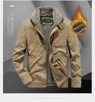 Chaqueta de invierno para hombre, chaqueta de béisbol de alta calidad, chaqueta Bomber gruesa y cálida con bordado de solapa para hombre, chaquetas gruesas de lana para hombre - details 17