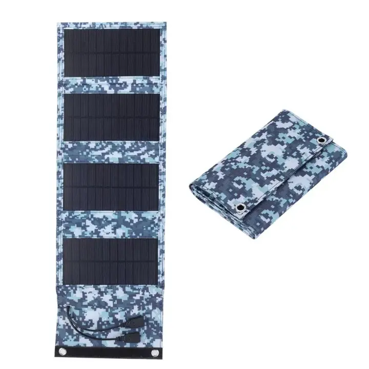 Bolsa Solar Plegable de 12W Compañera de Almacenamiento de Energía Móvil USB Dual - 1