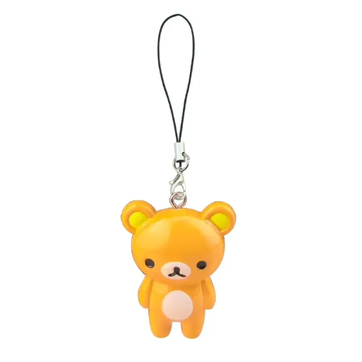 Llavero de Cuerda de Teléfono Rilakkuma Fácil Oso Llavero de Muñeca Perezosa para Bolsa - 1