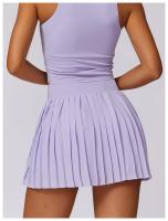 Moda chica gimnasio correr falda plisada falda de tenis de Golf con bolsillo mujeres deportes cintura alta falda de Yoga pantalones cortos faldas deportivas - details 7