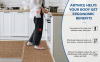 Alfombra De Cocina Antideslizante Y Lavable Con Suela De Goma Absorbente Para Fregadero Cocina Hogar Lavandería Beige 16x24 - details 2