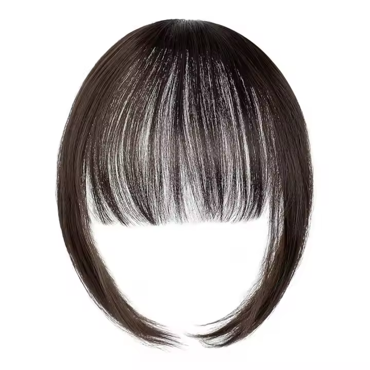 Accesorios para el cabello, peluca sintética, flequillo Romo, postizo falso, Clip en flequillo, extensión de cabello, estilo Natural, flequillo falso para mujer - 1