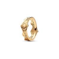Anillo Pandora Moto 2024 925 Dorado Y Plateado Doble Anillo Con Corona Grabada Y Cristal Morado Para Boda Anillo De Moda Para Motoristas - details 3