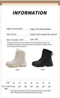 Botas de Nieve para Mujer Impermeables, Antideslizantes, Zapatos de Cordón Gruesos Talla Grande - details 7