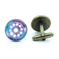 Corazones a prueba de balas de Tony Stark, gemelos de camisa con fotografías de cúpula de cristal de alta calidad, joyería de moda para hombre - details 8