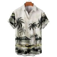 Camisa hawaiana, estampado de leopardo, top casual de manga corta, solapa de hombre, camisa de moda Aloha - details 2