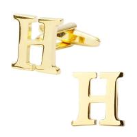 Gemelos de latón pulido a mano para hombre, joyería de alta calidad, chapado en oro, A-Z, 26 letras, moderno, nuevo - details 8