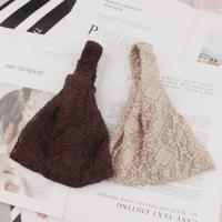 Diadema de flores de malla antideslizante con temperamento, diadema de encaje hueco, accesorios elásticos para el cabello, envoltura para la cabeza de lado ancho para mujer - details 6