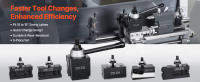 SucceBuy Juego de postes de herramientas de cambio rápido, 6 piezas, tipo cuña con portaherramientas de torno, accesorios de herramientas de torneado para mini y torno de metal de 10"-15", acero duradero - details 0