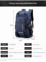 Mochila de exterior de 60L para escalada, viajes, deportes, camping, senderismo, escuela, para hombre y mujer. - details 11