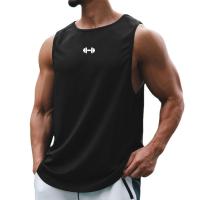 Summer Tank Top Mens Gym Fitness Training Clothing Quick Dry Silm Fit Bodybuilding Sleeveless Shirts Men Fashion Basketball Vest - details 6