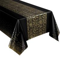 Mantel desechable de lunares pequeños, mantel PEVA impermeable grueso, ración para fiesta de cumpleaños y boda en casa, 54x108 pulgadas, 1 ud. - details 1