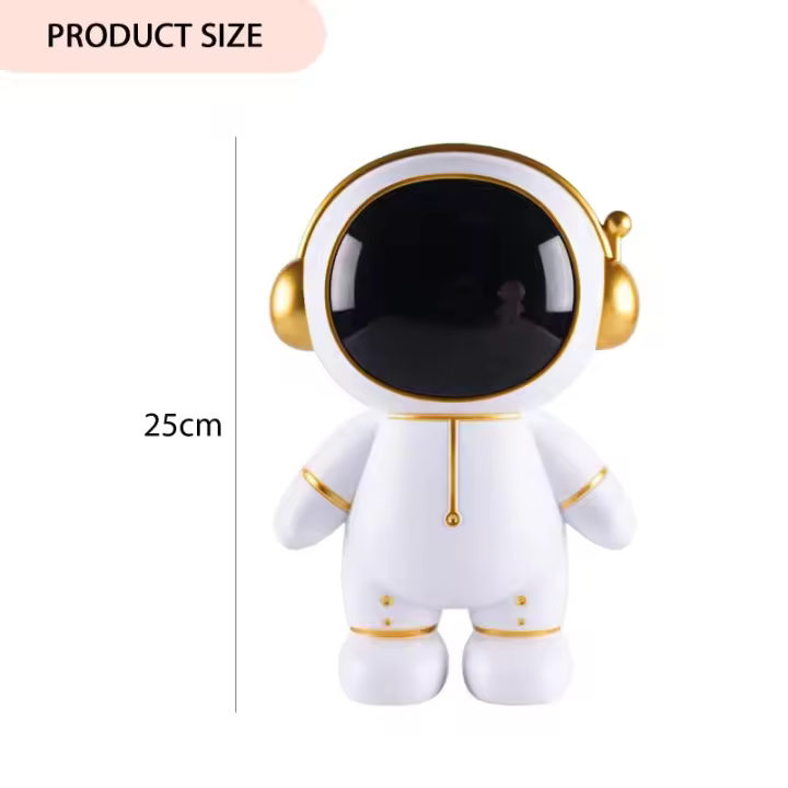 Hucha de Ahorro Astronauta Caja de Almacenamiento de Monedas de Niños Inagarcable con Luces - 1