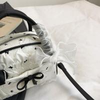 Bolso de bolos con lazo elegante estilo Ins, bolso de hombro con cintas pequeñas y versátiles, bolsos de ocio dulces para mujer y niña - details 6