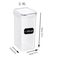 Organizadores de almacenamiento de alimentos con tapa, contenedor de granos, refrigerador, caja de fideos, tanque de almacenamiento multigrano, latas selladas, suministro de cocina, 5 piezas - details 13