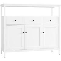 Mueble de Almacenamiento Ajustable Aparador de Cocina con 3 Cajones y 3 Puertas Blanco - details 7