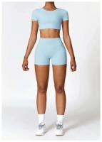 Pantalones cortos de yoga para mujer, bodys deportivos transpirables de cintura alta, para correr, gimnasio y entrenamiento de verano - details 24
