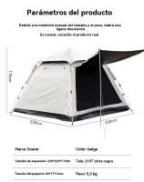 Tienda campaña 4 personas Deportes al aire libre playa Camping Protección solar - details 1