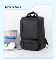 Mochila multifuncional para portátil de 15,6 pulgadas, mochila de viaje de negocios, impermeable, negra, para estudiantes, bandolera para hombre, portátil, bolsa para ordenador - details 6
