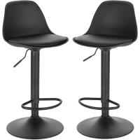 Juego de 2X Taburete Giratorio Taburete Alto de Metal con Altura Ajustable entre 60,5 y 82 cm - details 0