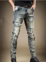 Jeans de Motocicleta Denim Pantalones Azules para Hombres de Alta Calidad con Bolsillos Elásticos - details 6