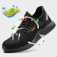 Zapatos de Trabajo Ligeros y Transpirables Punta de Acero Antigolpes A Prueba de Agujeros - details 4