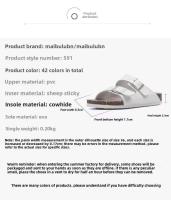 BIRKEN Zapatillas de corcho de verano con punta abierta, zapatos planos para hombre y mujer para ocio al aire libre, mismo estilo, hebilla de playa - details 2